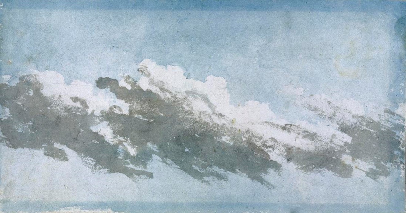 Cloud study of cumulus blowing in high wind, by Luke Howard 1803.